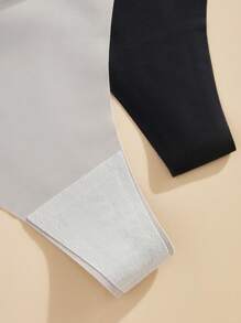 6 قطع/عبوة ملابس داخلية سراويل تانجو بخصر منخفض بلون أحادي من النايلون للنساء - متعدد الألوان - مشاهدة 5