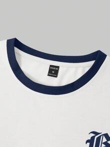 Manfinity Roghcode Áo thun nam tay ngắn thời trang đơn giản mặc hàng ngày - Nhiều màu - Xem 5