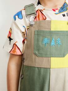 SHEIN Young Boys Bodysuits & Jumpsuits Simple Fashion Daily Casual - Multicolor - View 5