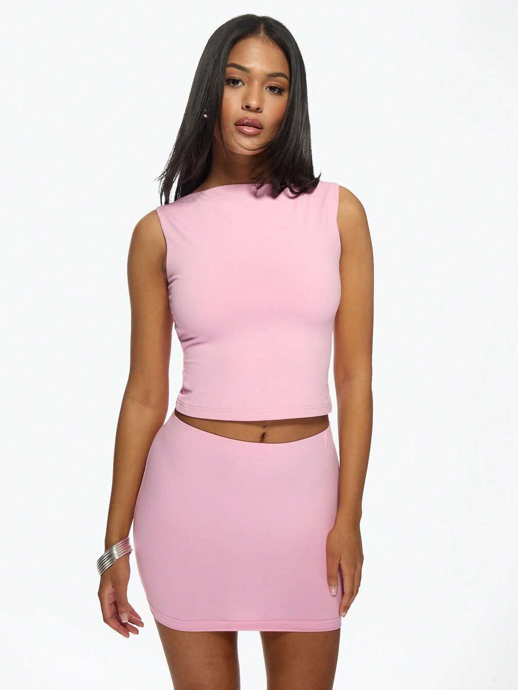 two piece bodycon dress set Purple Blue by BCBGMAXAZRIA 29.13 Hip (in) Women Sexy Strapless Ruffles two
