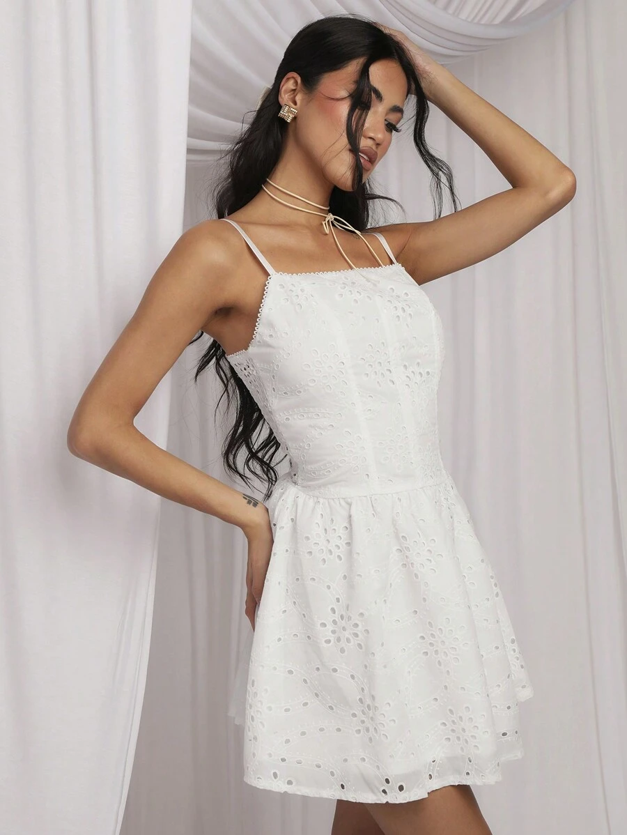 COSMINA Women Mini Dress, Vacation, Wedding, Western Wear For Women, Petite Size, Sexy, Bohemian Style, Summer Outfits For Women - White - View 1