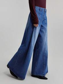 Ontre 2025 New Fashion Commuter Distressed Loose Wide Leg Jeans For Women, Spring & Summer