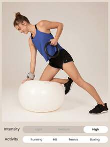 GLOWMODE 快干轻便可调节 X 带背心高强度跑步训练锻炼 - 藍色 - 查看 8