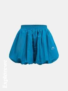 SHEIN Teen Girls Simple Casual Everyday Shorts - Baby Blue - View 4