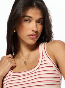 MISSGUIDED Geribbelde Racerback Tank Top Gestreept Zomer Crop Vest Basic Athletic Workout Casual Streetwear Y2K Mode
