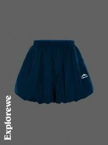 SHEIN Teen Girls Simple Casual Everyday Shorts - Baby Blue - View 3