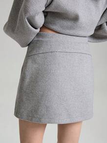 Ontre 2 件套女士套装：连帽灯笼袖灰色春季休闲运动衫，舒适宽松版型，时尚百搭，2025 年新款现代都市风格 - 灰色 - 查看 4