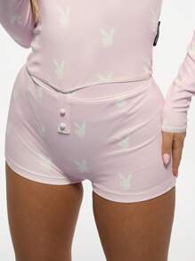 Missguided x Playboy Christmas Whimsical Bunny Print Pajama Set - Multicolor - View 6