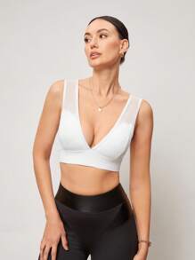 Activina 女士运动胸罩，简约时尚，休闲日常穿着 - 白色 - 查看 6