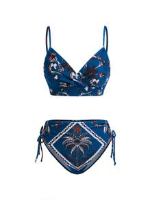Swim Oasis Women Swimwear Set, Camisole Top And Brief Bottoms, Simple Fashion Casual Everyday Wear For Summer Beach Vacation - Multicolor - View 1
