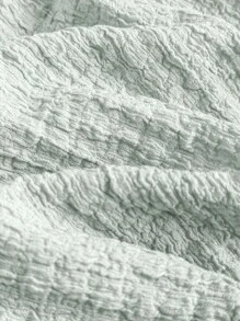 Cozy Pixies Baby Girl Decorated Bow Peter Pan Collar Short Sleeve Cinched Waist Dress - Green - View 3