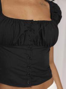 COSMINA 女士度假蝴蝶结西装小巧性感波西米亚风夏季服装 - 黑色 - 查看 7