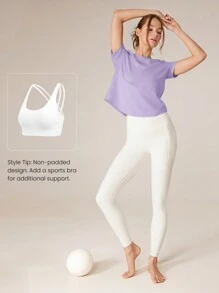 GLOWMODE Pima Cotton Lifestyle Tee Summer Tank Top Gym Wear - Lilac Purple - View 5