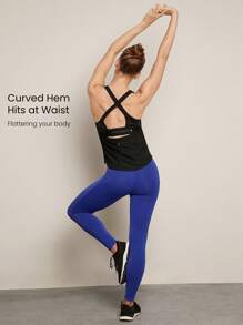 GLOWMODE 快干轻便可调节 X 带背心高强度跑步训练锻炼 - 黑色 - 查看 7