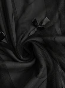 Rometta 大码优雅网眼蝴蝶结装饰 A 字裙