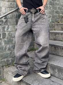 Manfinity EMRG Men's Denim Jeans - Grey - View 5