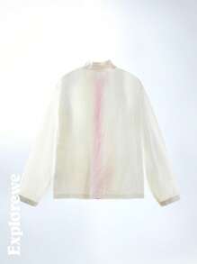 SHEIN Teenager Mädchen 2-teiliges Outfit - Reißverschluss Jacke mit langen Ärmeln und Shorts Set