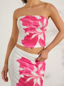 Glamine Spring And Summer Stylish Women's Two-Pieces Set Outfit - Vacation Matching Sets, Perfect College Students Outfit For Casual Wear And Valentine's Clothes, Valentine's Day Women Two Pieces Spring Two Pieces Set Summer 2 Pieces Set 2 Pieces Dress Set 2 Pieces Skirt Set - White - View 4