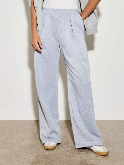 AiiRZ Ultra Soft Tailored Wide Leg Sweatpants Lounge Pants Athletic Joggers With Pockets Elastic Waist Cozy Winter Loungewear Gym Workout Bottoms