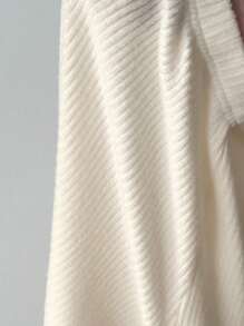 SHEIN EZwear Quần ống rộng đơn sắc thường ngày rộng rãi cho nữ - Màu be - Xem 7