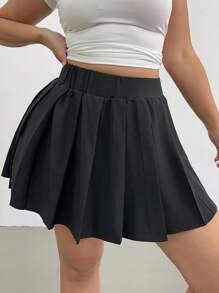 Flirla Quần short buộc dây xẻ tà thời trang xuân/hè cỡ lớn cho nữ - màu đen - Xem 7