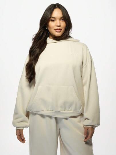 MISSGUIDED PLUS Plus Size Maid Of Honor Hoodie Sweatshirt Oversized Bridal Party Wedding Essential Cozy Loungewear Winter Casual Pullover With Kangaroo Pocket Embroidered Special Occasion