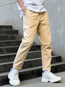 卡其色休闲裤，适合大童，适合春夏季户外玩耍和休闲 - 卡其色 - 查看 3
