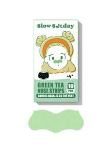 SlowSunday 绿茶黑头去除鼻贴，深层清洁鼻贴，去除黑头、疏通毛孔、控油，10片装，情人节礼物，斋月礼物，斋月聚会及礼品，派对理想之选 - 綠色 - 查看 7
