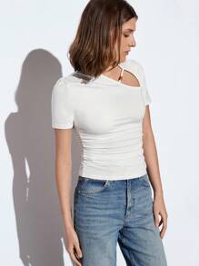 Maija White Summer Seksi Chic Night Out 2025 New Acrylic Beaded Versatile Fashion Minimalist Commute Music Festival Beach Holiday Casual Urban Resort Dress - White - View 6