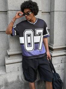 PAVTROS 男士印花圆领 T 恤，休闲时尚，适合日常穿着 - 彩色 - 查看 7