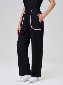 TaskEZ 对比色边饰短袖休闲上衣和长裤/医疗保健手术服套装 手术服套装 护士手术服上衣 手术服下装 跑步护士和制服手术服 洗手口袋透气拉绒服装套装 带口袋的手术服弹力运动工作服 手术服上衣和裤子套装 女士手术服套装：缺口 V 领塞入式上衣和直筒裤 基本慢跑手术服套装 护理服弹力上衣和抽绳工装裤