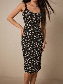 Poéselle Cami Kleid mit Blume Muster