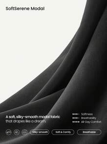 GLOWMODE Modal Soft Comfy Side Slit Front Knot Skirt Daily Casual Wear - Black - View 4