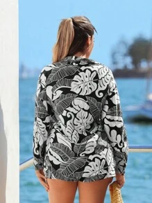 SHEIN SXY 女士性感露背吊带裙、度假、女士度假装、女士夏季装、女士夏季套装、女士沙滩装、外出装、邮轮装 - 黑與白 - 查看 6