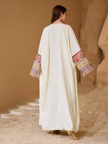 Al Najma Women's Simplistic Arabian Abaya, Casual For Everyday Wear, Modest Robe - Apricot - View 6