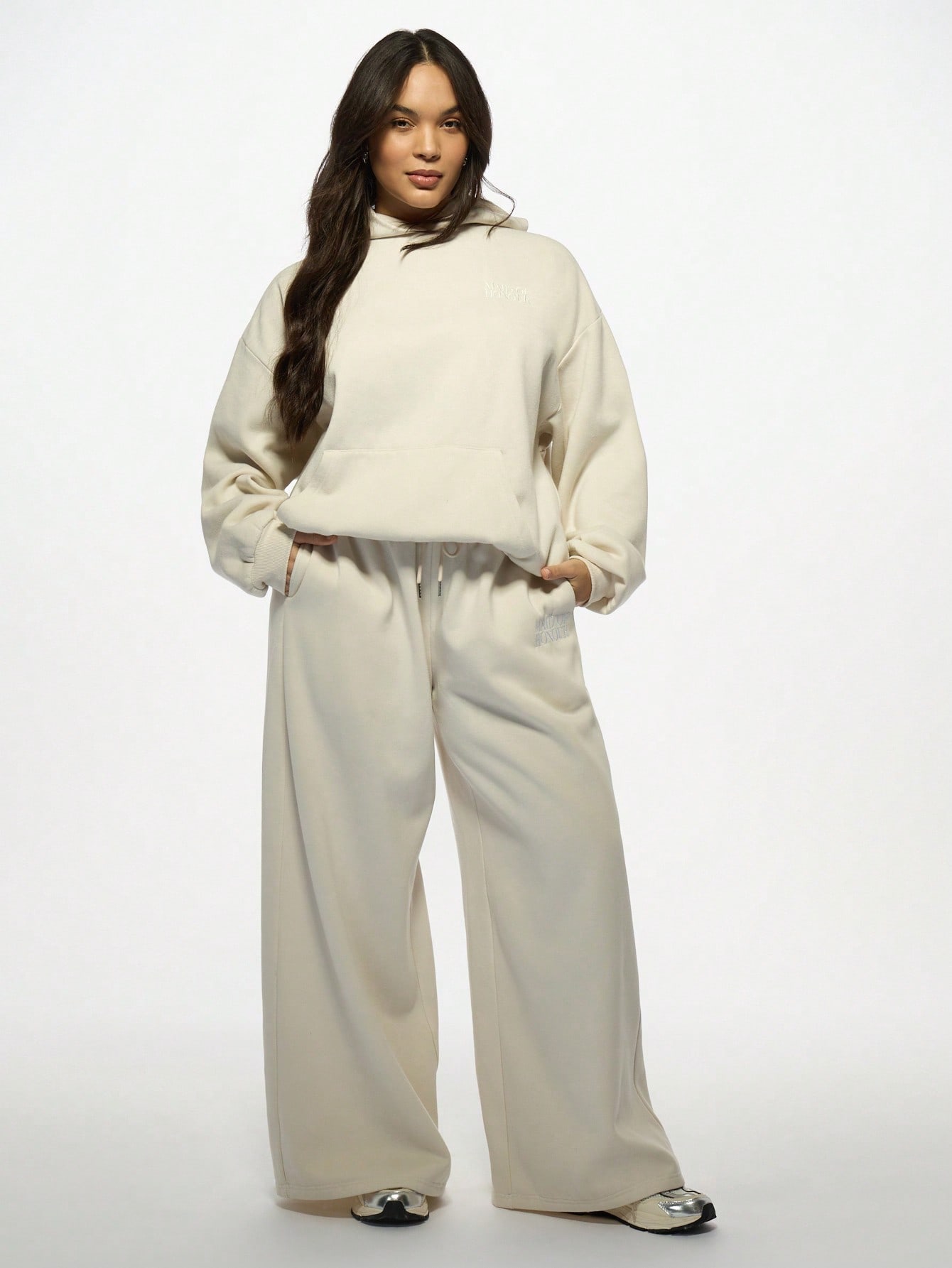 MISSGUIDED PLUS Oversized Plus Size Hoodie Sweatshirts With Centre