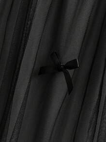 Rometta 大码优雅网眼蝴蝶结装饰 A 字裙