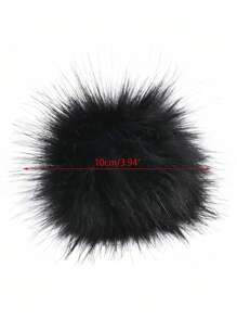 SHEIN 4/8/12PCS 10 厘米蓬松人造毛绒球，柔软人造狐狸毛球，带松紧环，用于编织帽子、围巾、包、钥匙链、DIY 无檐小便帽和生日礼物装饰。 - 彩色 - 查看 4