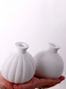 Stampo in silicone per vasi in cemento, fai da te, artigianato, bottiglia di profumo, decorazioni, stampo per gesso, resina, vasi di fiori in cemento, accessori - Bianco - Visualizzare 5