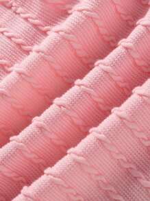 2pcs Baby Girls Vertical Striped Front Button Shirt And Shorts 2 Pieces Set, Fashionable Spring/Summer