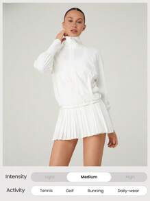 GLOWMODE VitalSwift Sweat-Wicking Quick-Dry Tennis Ribbed Cuffs Adjustable Hem Jacket Workout Running Training Tennis