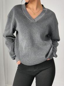 女士休闲拼色长袖运动衫