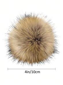 SHEIN 4/8/12PCS 10 厘米蓬松人造毛绒球，柔软人造狐狸毛球，带松紧环，用于编织帽子、围巾、包、钥匙链、DIY 无檐小便帽和生日礼物装饰。 - 彩色 - 查看 5