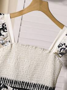 Sparklyn 青少年女孩度假休闲复古印花吊带背心连衣裙 - 彩色 - 查看 4