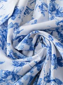 SHEIN LUNE Plus Size Casual Simple Fashionable Everyday Dress - Blue - View 5