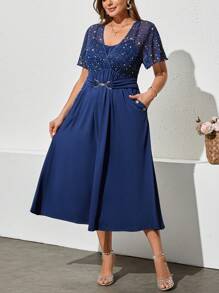 Plus Size Vrouwen Casual Eenvoudige Mode Alledaagse Jurk