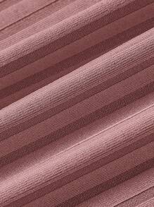 SHEIN EZwear 3pcs/Set Women Solid Ribbed Camisole Romper Unitard - Multicolor - View 5