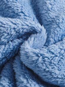 SHEIN Leap Crew Baby Boy Bear Ear Design Hooded Towel - Blue - View 5