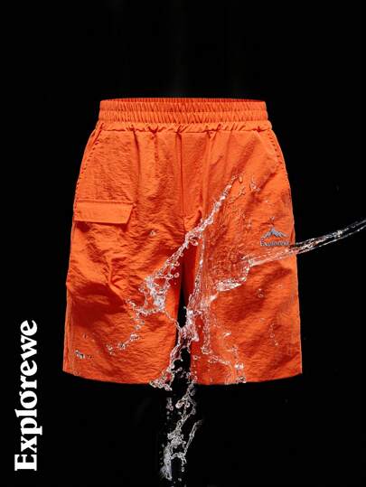 SHEIN Teen Boy Casual Simple Outdoor Waterproof Cargo Shorts