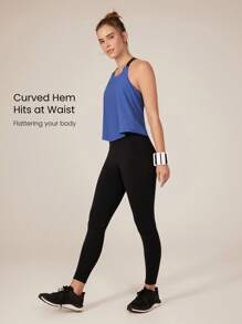 GLOWMODE 快干轻便可调节 X 带背心高强度跑步训练锻炼 - 藍色 - 查看 7